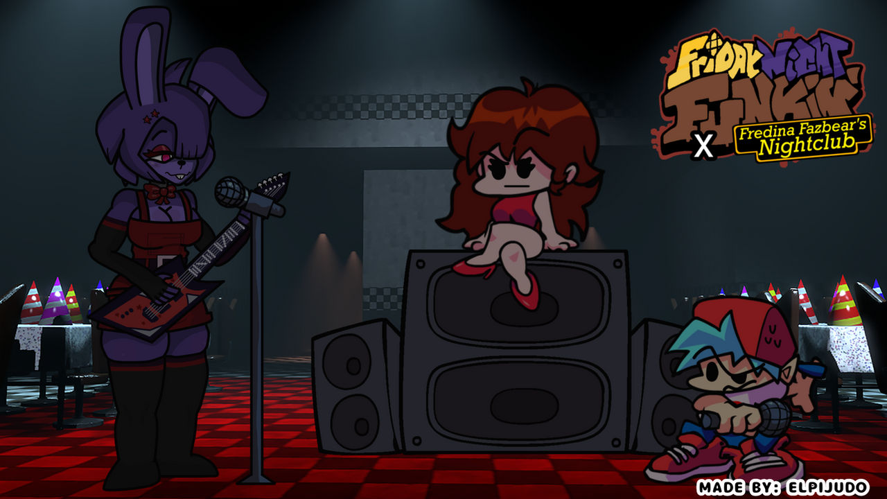FNF X FREDINAS NIGHTCLUB bonnie week concept art