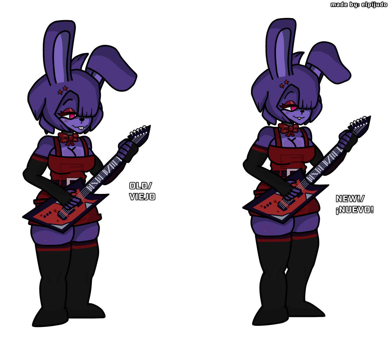 FREDINAS bonnie, old and new difference by elpijudo on DeviantArt