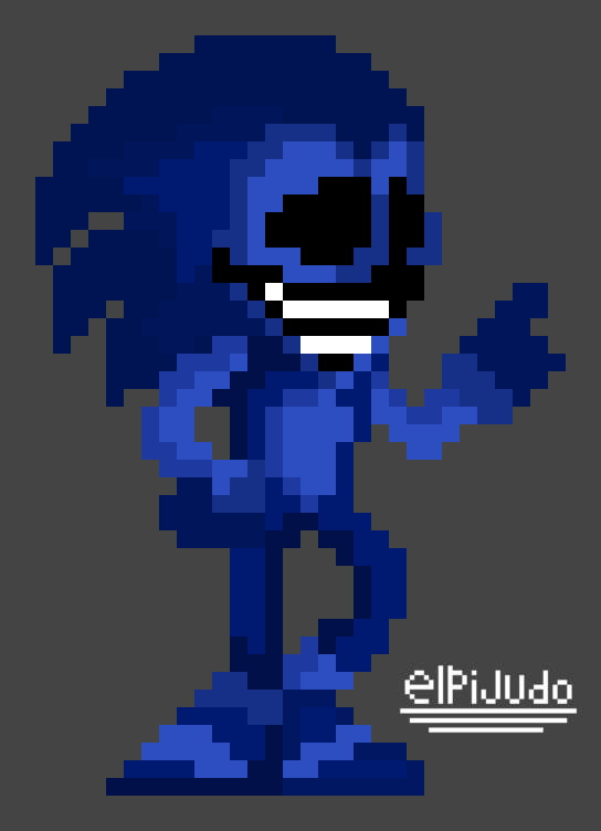 Majin Sonic, pixelated in my style!!!