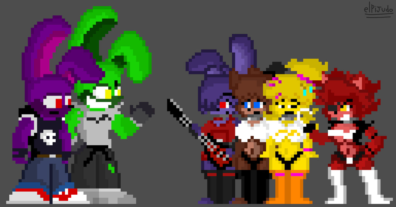 My oc's meets fredina's nightclub characters