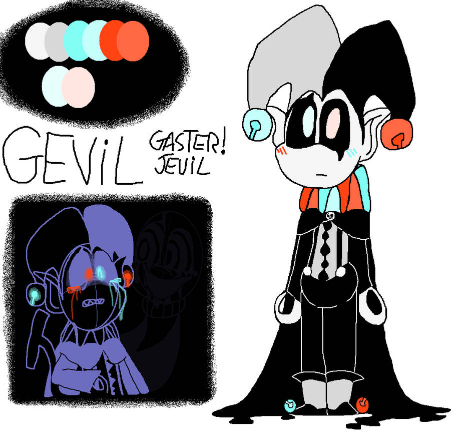 Gevil DR- Gevil/Gaster!Jevil by aaawic on DeviantArt