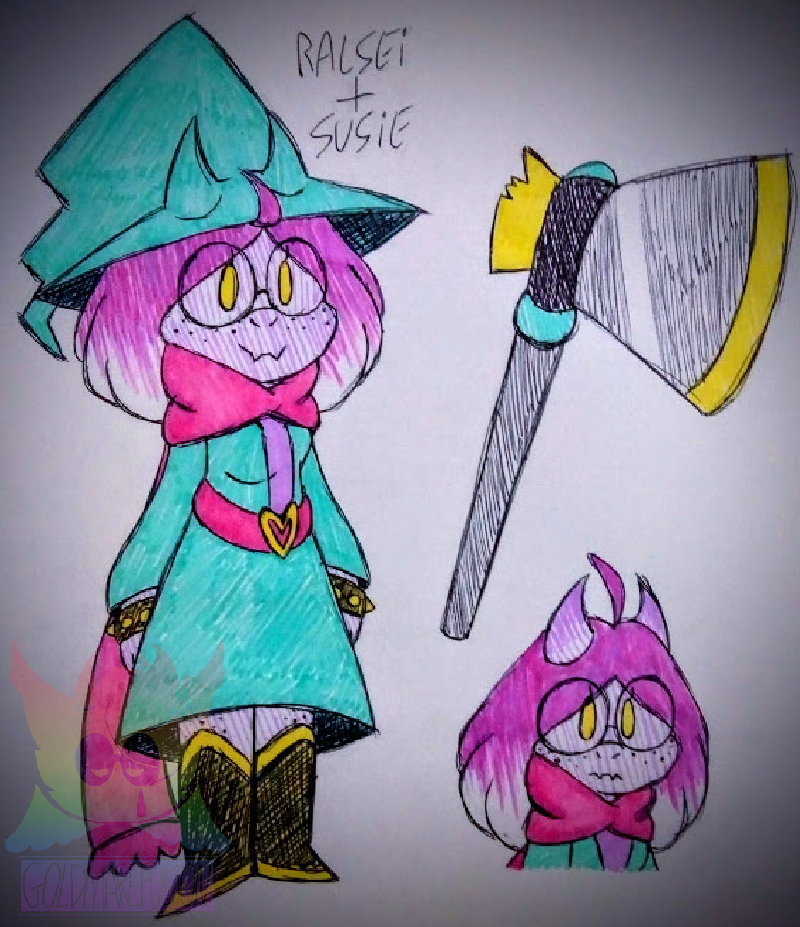 DR- Ralusie (Ralsei+Susie Fusion) by aaawic on DeviantArt
