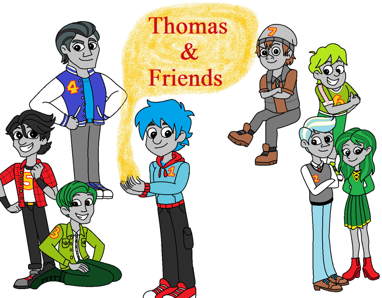 Thomas and his Friends as Humans (EQG Style) by RoariorKing2003 on ...
