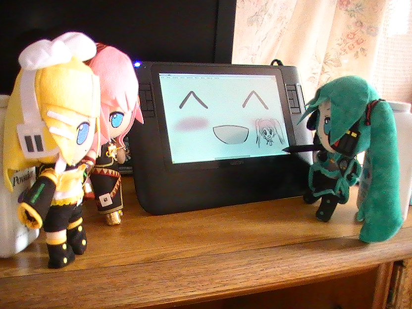 Cintiq ticklish Miku can draw