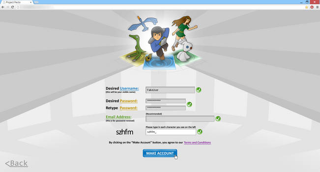 Game Screenshop - Account Creator Page [ALPHA]