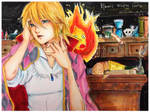 Howl's Moving Castle: Howl and Calcifer by littlemissmarikit