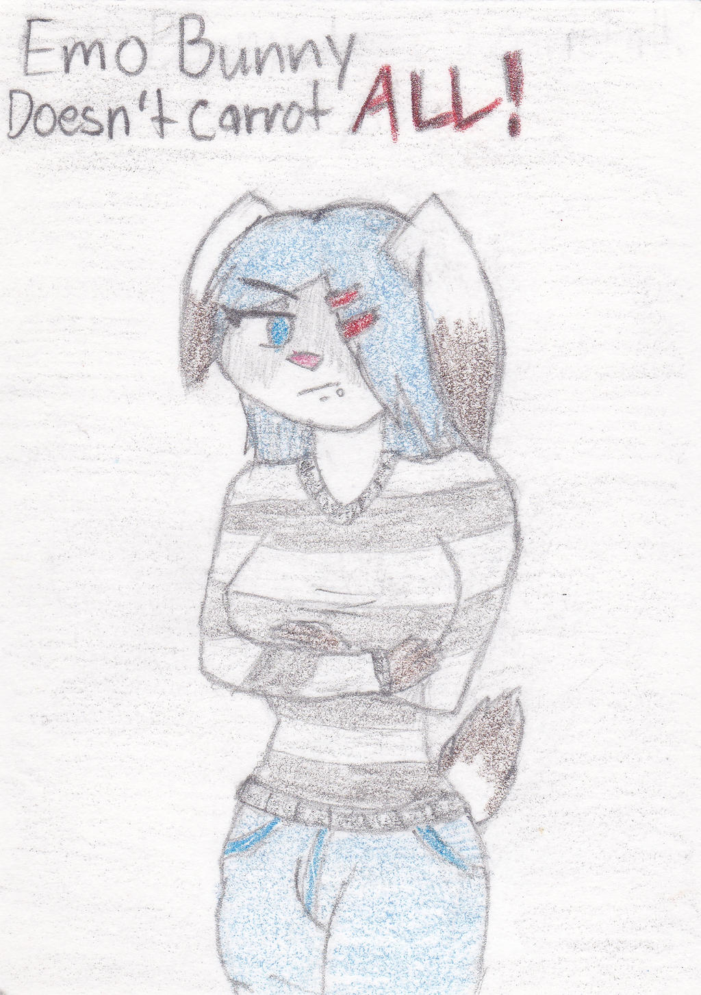 Emo Bunny doesn't care by FlakTaryd on DeviantArt