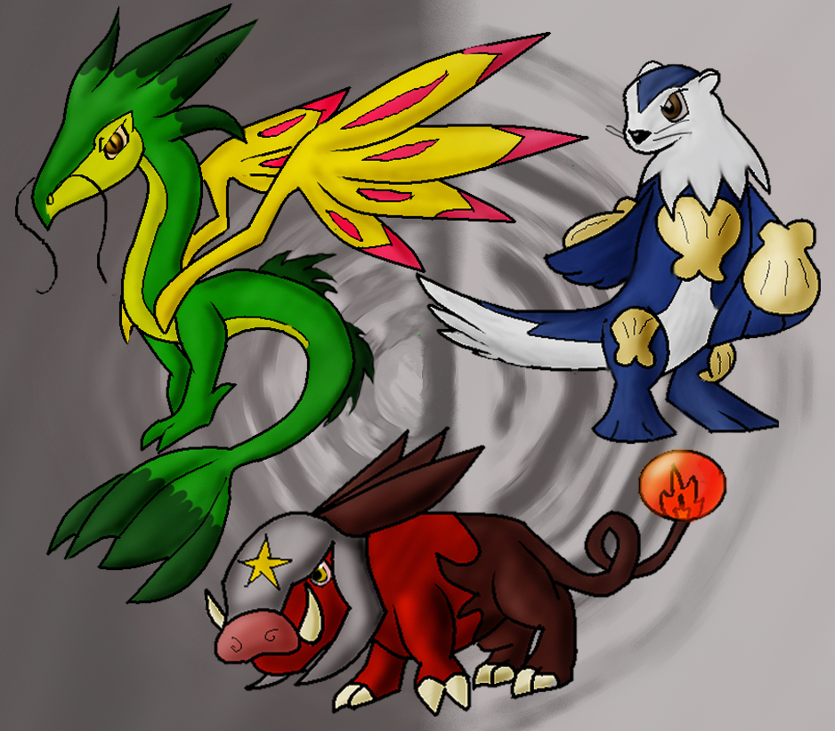 Gen 5 Starters - Predictions by LtNom on DeviantArt