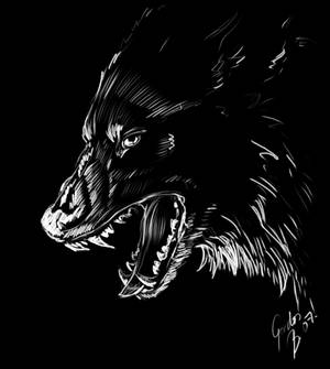 Digital sketch - wolf