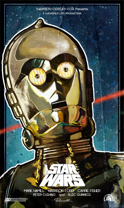 Movie poster Star Wars A New Hope. (animated GIF) by le0arts on DeviantArt