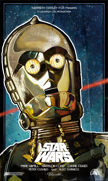 Movie poster Star Wars A New Hope. (animated GIF) by le0arts on DeviantArt Movie poster Star Wars A New Hope. (animated GIF) by le0arts on DeviantArt