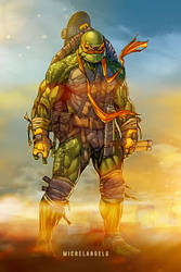 Teenage Mutant Ninja Turtles: Michelangelo (color) by le0arts