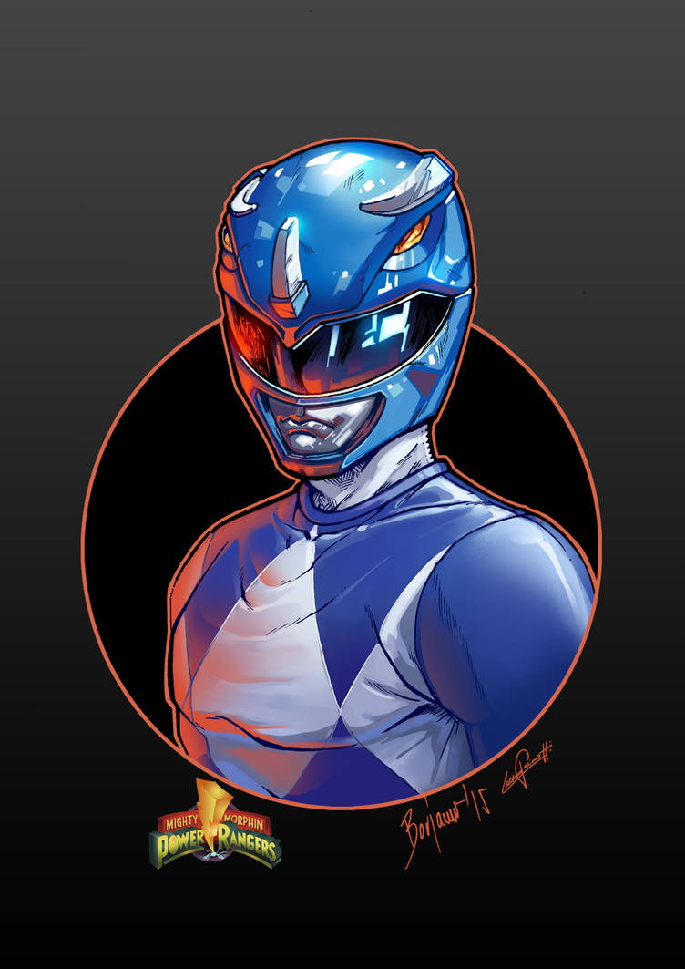 Mighty Morphin Power Rangers. BLUE RANGER (David Y by le0arts on DeviantArt