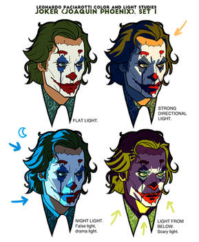 Joker Joaquin Phoenix color light study