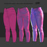 Fabric color light study Women shiny plastic pant