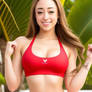 Poolside in red