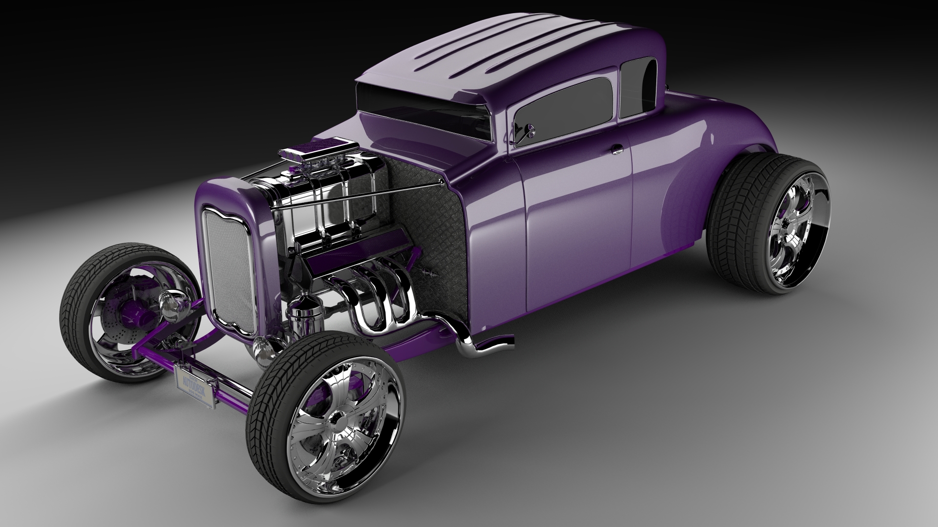 Stylized Ford 32 Hot Rod