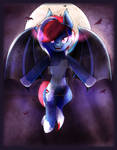 Misty the Bat Pony:Halloween Art of UKBP Mascot by Chaosmauser