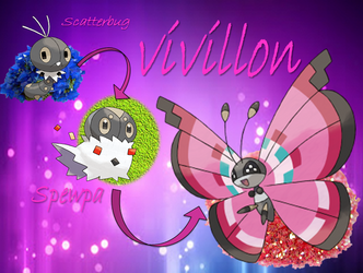 vivillon and evolutions wallpaper