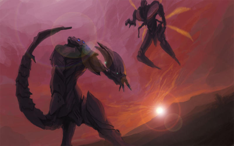 Insect battle fan art by huhwhatjason on DeviantArt