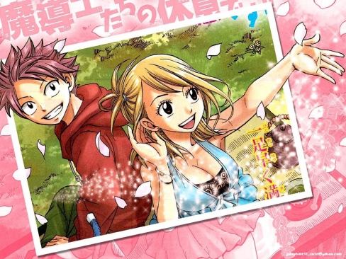 Lucy and natsu in manga version