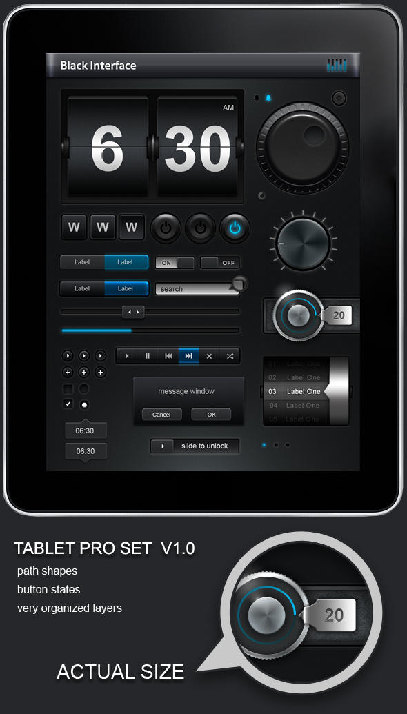 Tablet Phone User Interface V1 by diegomonzon on DeviantArt