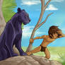 Mowgli and  Bagherah