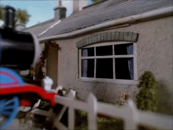 (GIF) Thomas crashes the stationmaster's house