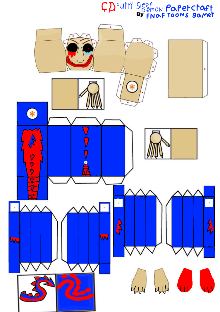 CD Furry SleepDemon papercraft By Fnaf toons gamer by ...