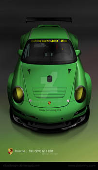 Porsche 911 997 GT3 RSR green
