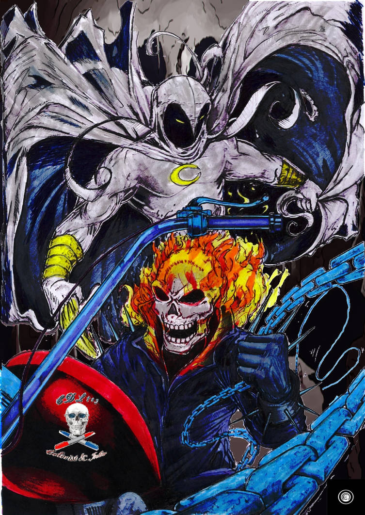 Moon Ghost Rider Ghost Rider Moon Knight colab by CDL113 on DeviantArt