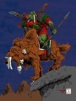 Santa Orc and his Red Nose Dagr