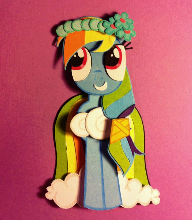 Bridesmaid Rainbow Dash- Papercut