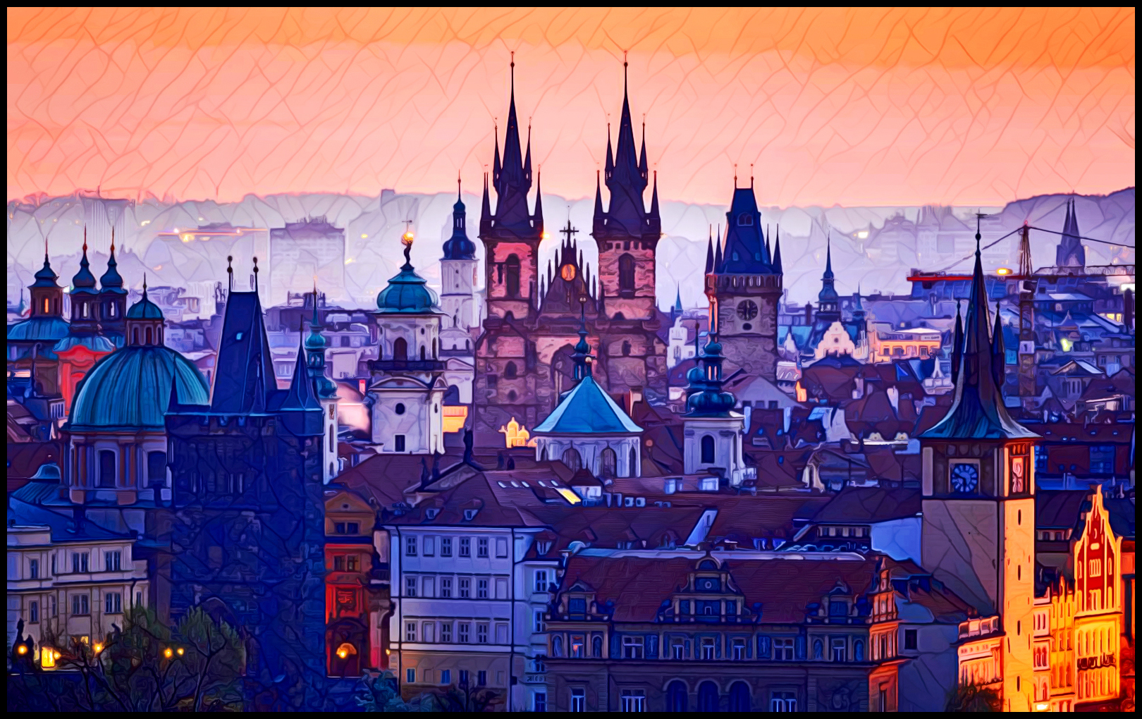 Misty Evening Mood in Prague