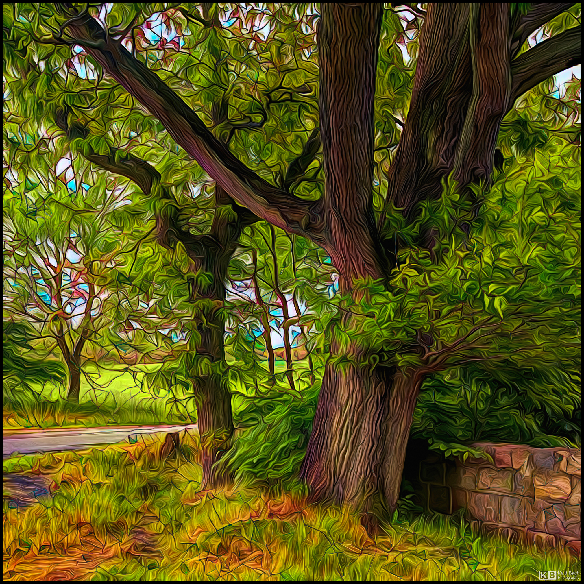 Painterly Oak Tree