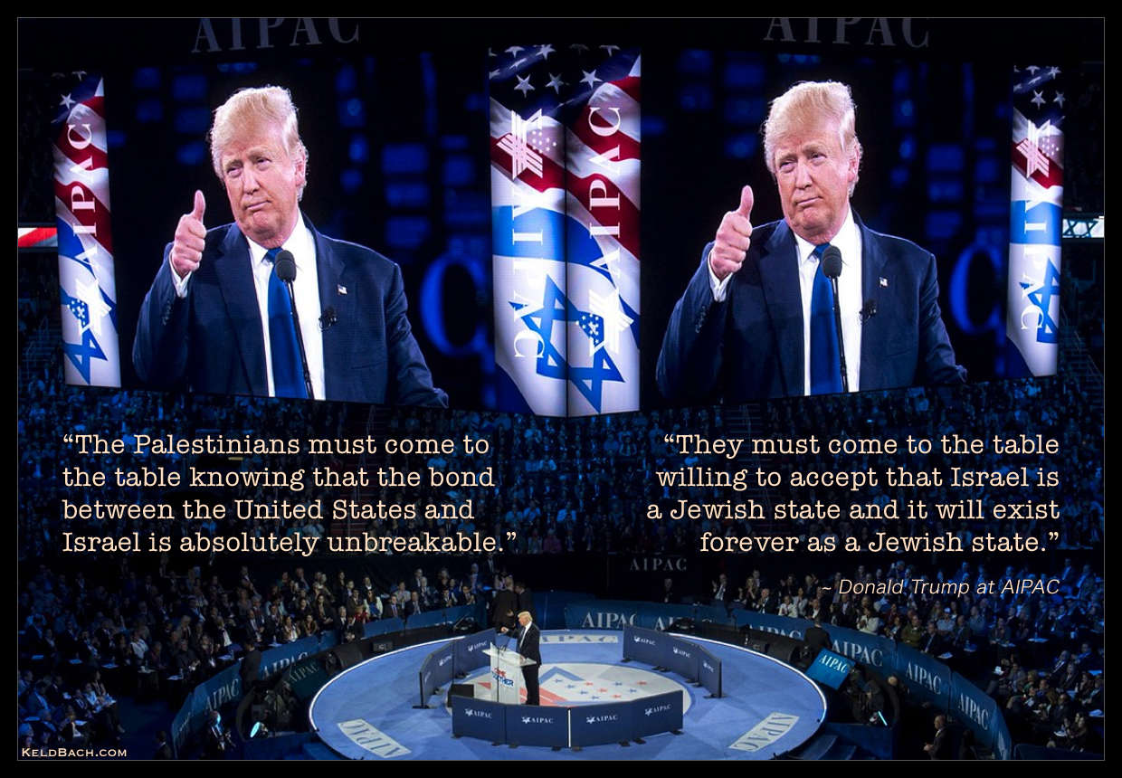 Trump Taking the Oath at AIPAC