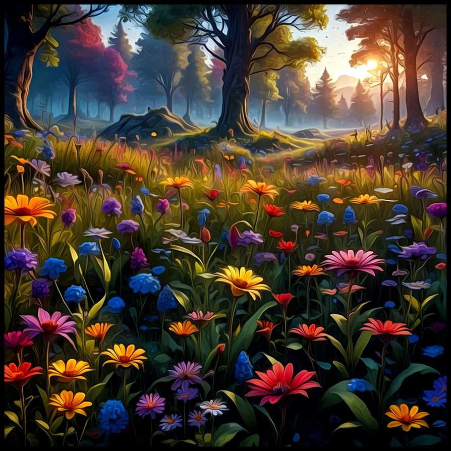 Colourful Misty Meadow