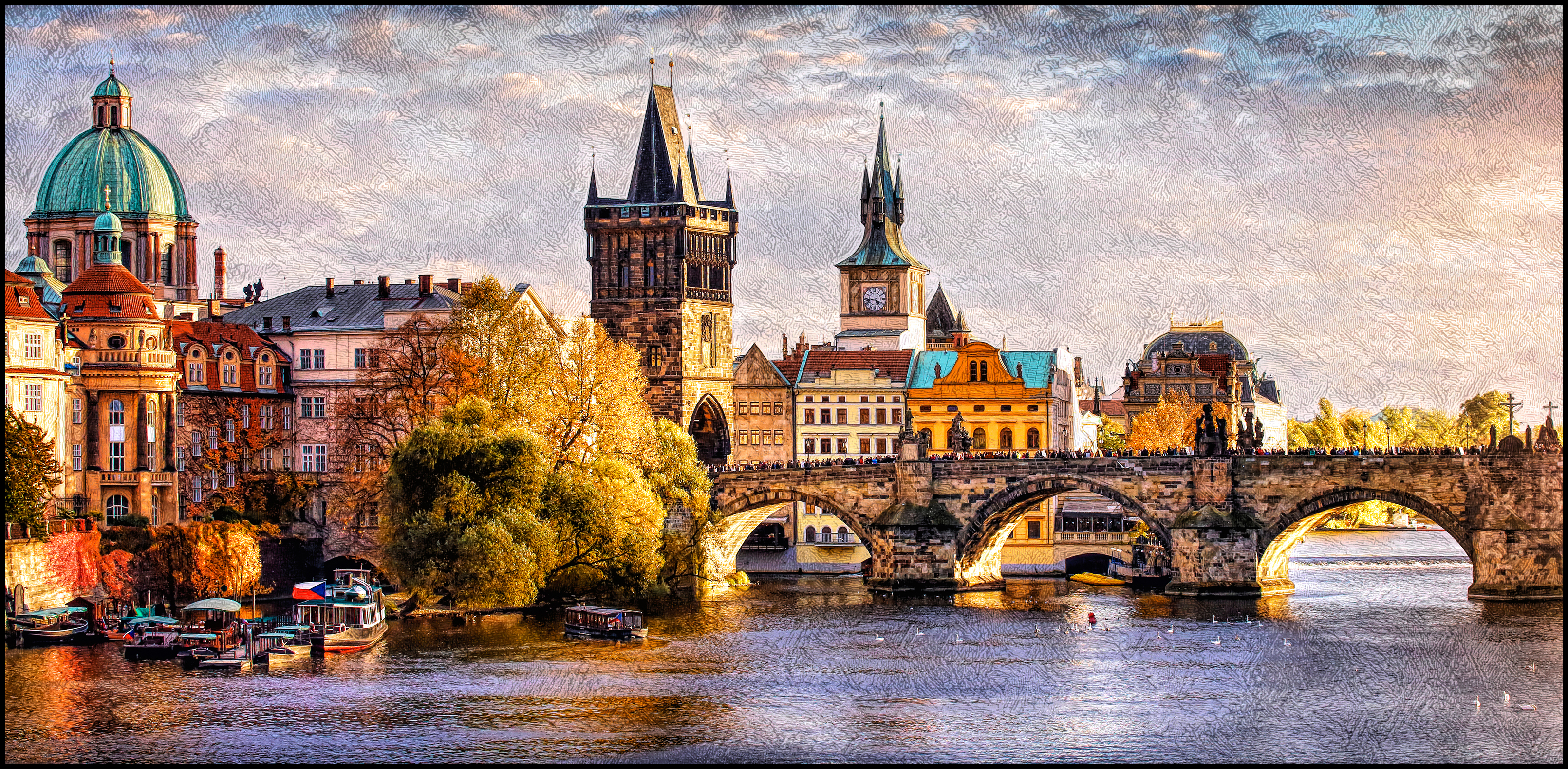 Riverside View of Prague