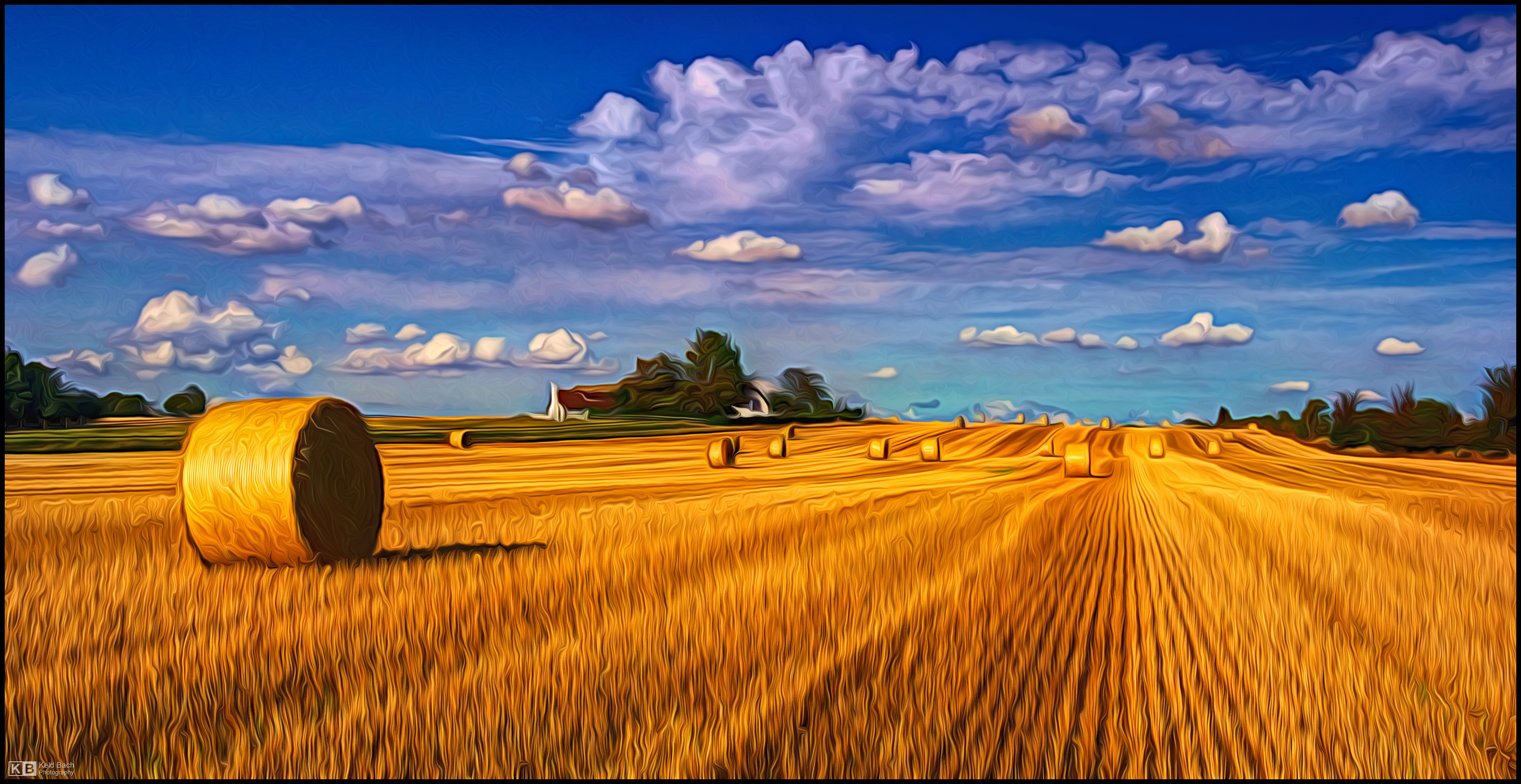 Painterly Hay Bales