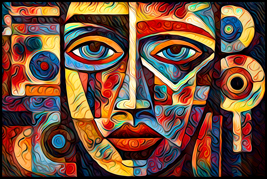 African Cubism with a Swirl