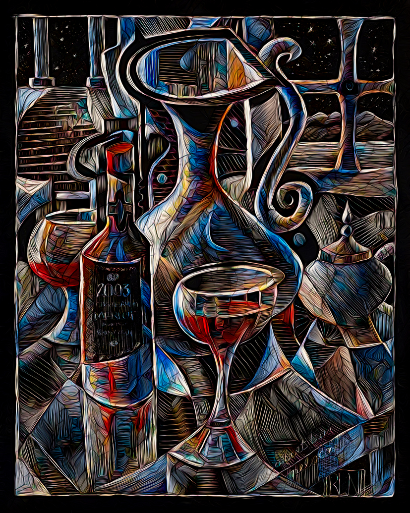 Cubist Scraffito Interior by Robert Lyn Nelson