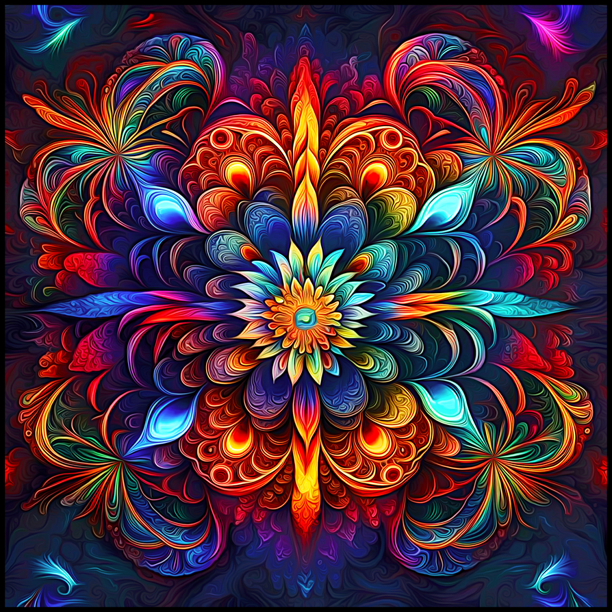 Abstract Zentangle Mandala