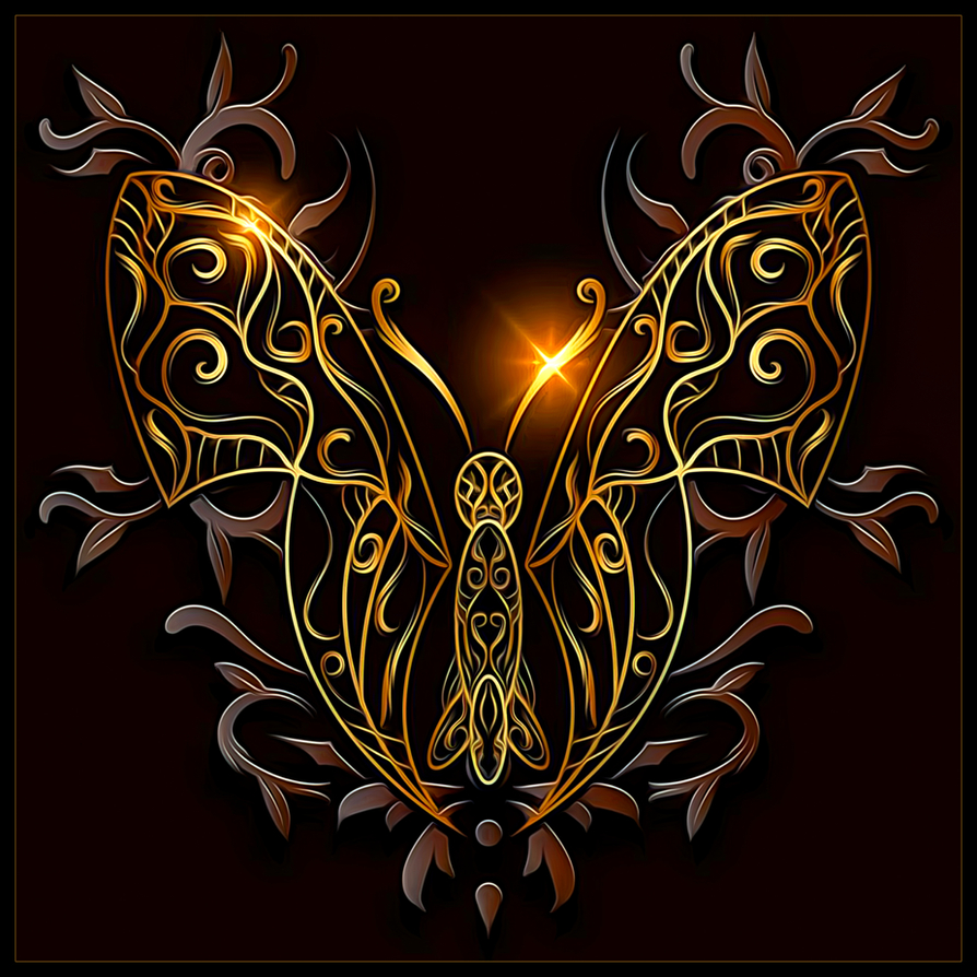 Golden Butterfly Ornament