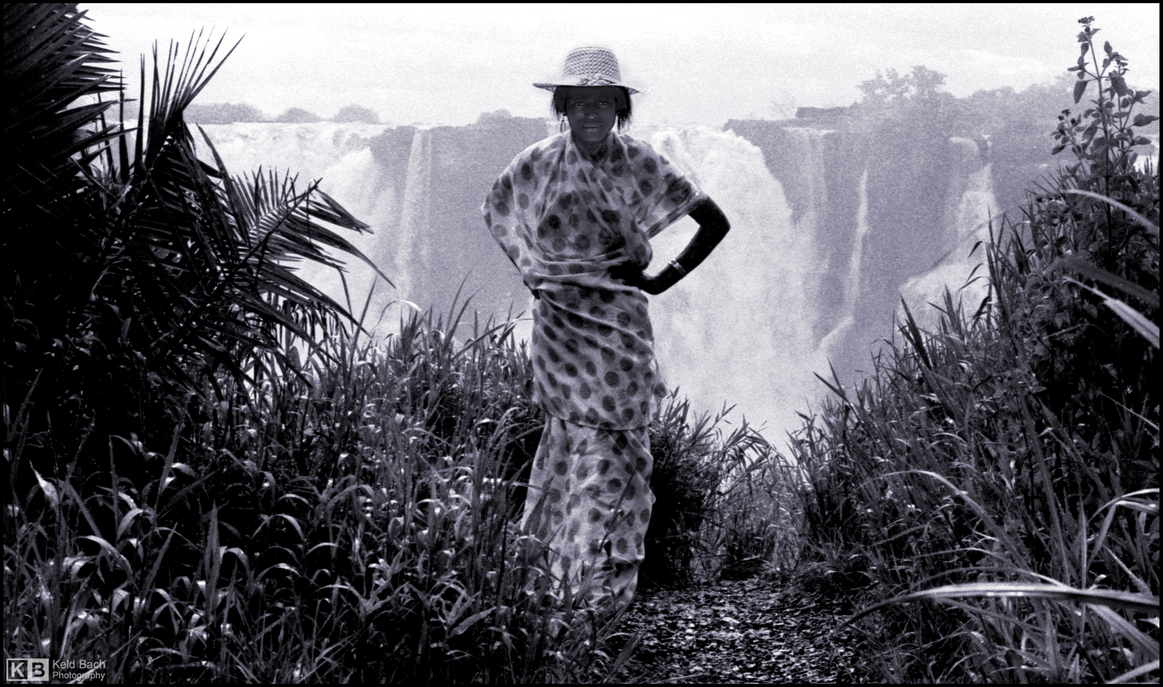Tania Posing at the Victoria Falls