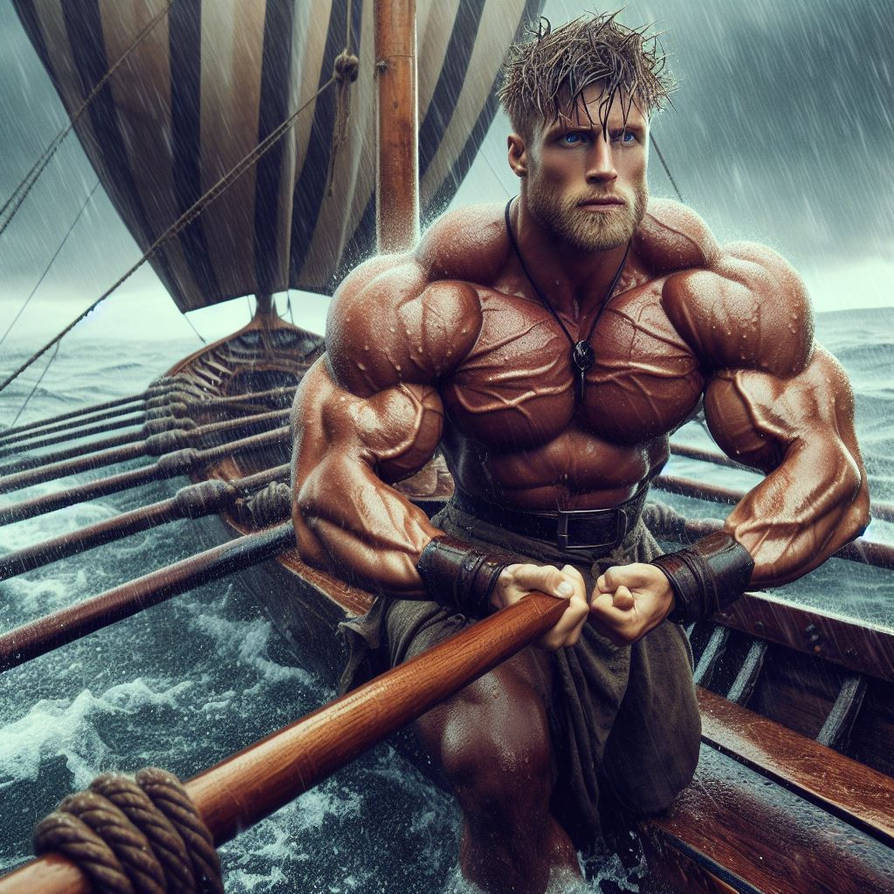 Viking Rowing Viking Rowing in a Storm 001 by sfzephyr on DeviantArt