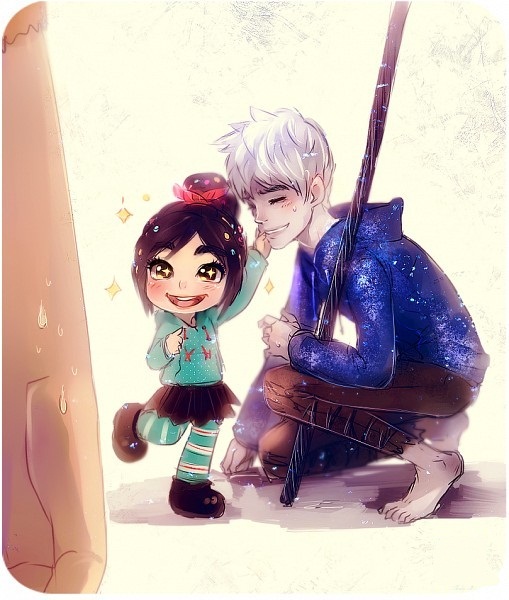 Vanellope Von Schweetz and Jack Frost