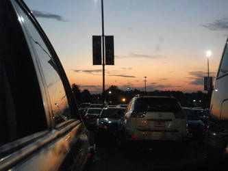 parking light sunset