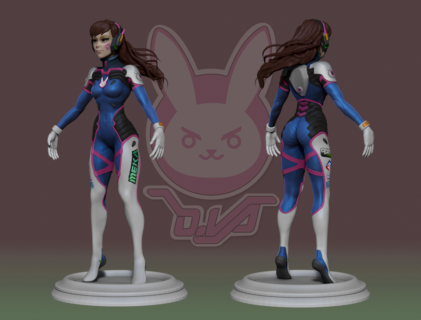 D.VA Overwatch Fan Art Colored by oka-toka on DeviantArt