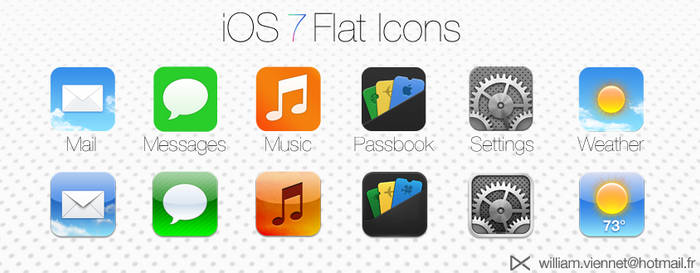 iOS 7 Flat icons