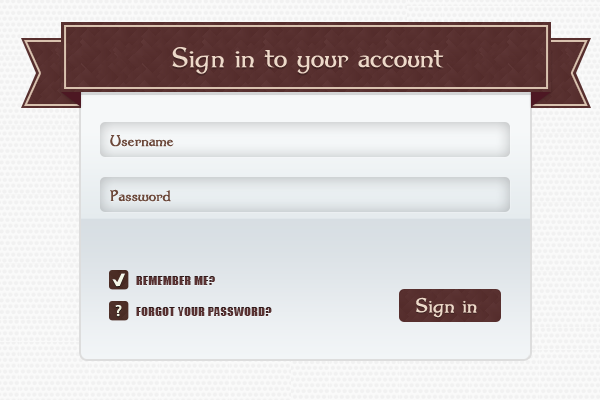 Vintage Sign Up Form